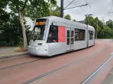 Düsseldorf regional line U71 with low-floor articulated tram 3345 near Benrath S (2020)