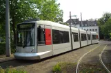 Düsseldorf tram line 709 with low-floor articulated tram 2215 at Stadthalle/Museum (2010)