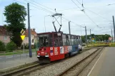 Elbląg tram line 2 with railcar 050 at Druska (2011)