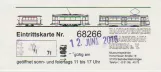 Entrance ticket for Hannoversches Straßenbahn-Museum (HSM) (2016)