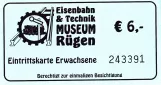Entrance ticket for Oldtimer Museum Rügen, the front (2010)