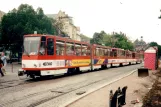 Erfurt tram line 3 with articulated tram 516 at Domplatz Nord (1998)