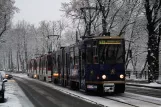 Erfurt tram line 4 with articulated tram 508 near Stadion Ost (2008)
