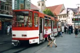 Erfurt tram line 6 with articulated tram 503 at Angen (2003)