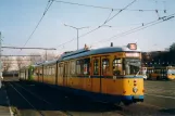 Essen articulated tram 1753 at the depot Betriebshof Stadtmitte (2004)