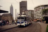Frankfurt am Main extra line V with articulated tram 804 at Hauptbahnhof (1990)