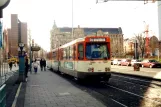 Frankfurt am Main tram line 12 with articulated tram 687 at Willy-Brandt-Platz (2001)