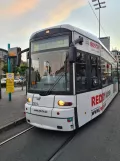 Frankfurt am Main tram line 14 with low-floor articulated tram 260, the front Hauptbahnhof (2022)