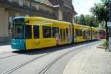 Frankfurt am Main tram line 16 with low-floor articulated tram 217 at Südbahnhof (2010)