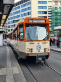 Frankfurt am Main tram line 17 with articulated tram 128 at Hauptbahnhof (2022)