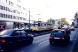 Frankfurt am Main tram line 21 with articulated tram 822 on Baseler Straße (1991)