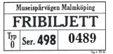 Free pass for Museispårvägen Malmköping (MUMA) (2009)