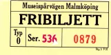 Free pass for Museispårvägen Malmköping (MUMA) (2012)
