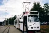 Freiburg im Breisgau articulated tram 224 at the depot Betriebshof West VAG-Zentrum (2003)