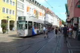 Freiburg im Breisgau tram line 2 with articulated tram 259 at Bertoldsbrunne (2008)