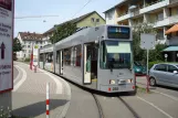 Freiburg im Breisgau tram line 5 with articulated tram 255 at Hornusstraße (2008)