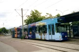 Freiburg im Breisgau tram line 5 with articulated tram 265 at Haid Munzinger Straße (2003)