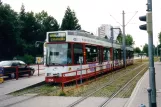 Freiburg im Breisgau tram line 6 with articulated tram 254 at Bugginger Straße (2003)
