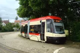 Gdańsk tram line 11 with low-floor articulated tram 1025 "Johanna Henriette Schopenhauer" at Oliwa (2011)