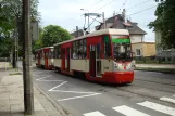 Gdańsk tram line 3 with railcar 1238 at Przeróbka (2011)