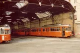 Geneva railcar 711 inside the depot Dépôt La Jonction (1982)