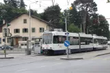Geneva tram line 12 with articulated tram 825 at Rondeau (2010)