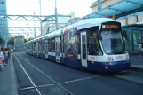 Geneva tram line 15 with low-floor articulated tram 897 at Gade Cornavin (2016)