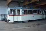 Gera museum tram 16 inside the depot Geraer Verkehrsbetrieb depot, Zoitzbergstraße (2014)