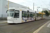 Gera tram line 1 with low-floor articulated tram 209 "Otto Lummer" at Untermhaus (2015)
