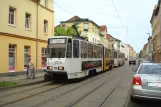 Gera tram line 3 with articulated tram 309 at Oststraße (2015)