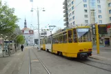 Gera tram line 3 with articulated tram 311 at Heinrichstraße (2014)