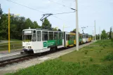 Gera tram line 3 with articulated tram 351 at Bieblach-Ost (2015)
