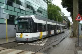 Ghent tram line 4 with low-floor articulated tram 6331 at Theresianenstraat Coupure Rechts (2014)
