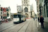 Ghent tram line 4 with railcar 21 on Emile Braunplein (2002)