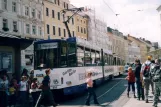 Görlitz tram line 1 with articulated tram 301 at Demianiplatz (2004)