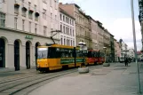 Görlitz tram line 2 with articulated tram 315 on Berliner Straße (2004)