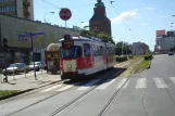 Gorzów Wielkopolski tram line 2 with articulated tram 265 at Chrobrego (2015)