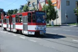Gotha tram line 1 with articulated tram 307 on Ekhofplatz (2012)