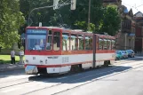 Gotha tram line 1 with articulated tram 311 near Orangerie (2012)