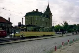 Gotha tram line 2 with railcar 36 at Huttenstraße (1990)