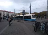 Gothenburg tram line 1 with low-floor articulated tram 420 "Harry Persson" on Järntorget (2018)