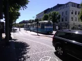 Gothenburg tram line 10 with railcar 840 on Östra Hamngatan (2018)