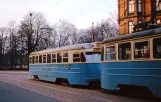 Gothenburg tram line 2 with railcar 511 on Linnéplatsen (1962)