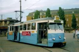 Gothenburg tram line 2 with railcar 849 "Kalle Glader" at Centralstation (2005)