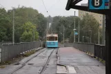 Gothenburg tram line 8 with articulated tram 372 "Per Nyström" on Högsboleden (2020)