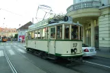 Graz Oldtimer-Straßenbahn with railcar 117 on Am Eisernen Tor (2010)