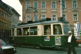 Graz railcar 212 on Jakominiplatz (1986)
