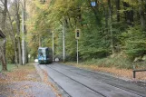 Graz tram line 1 with articulated tram 611 at Kroisbach (2008)
