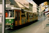 Graz tram line 7 with articulated tram 1 on Annenstraße (1986)
