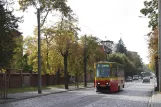 Grudziądz tram line 1 with railcar 49 on Wysickiego (2009)